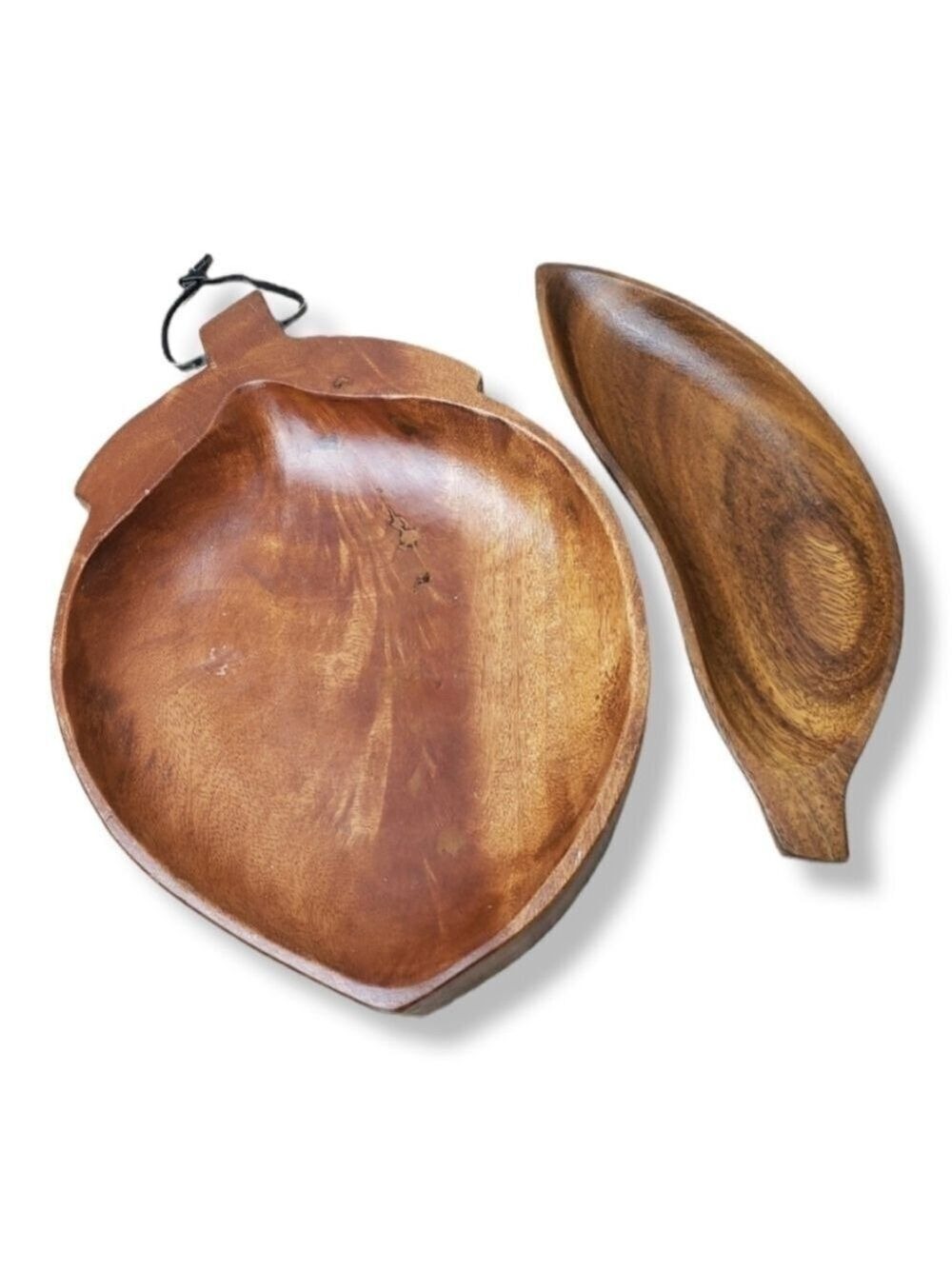 VINTAGE Fruit Shaped Wooden Trays